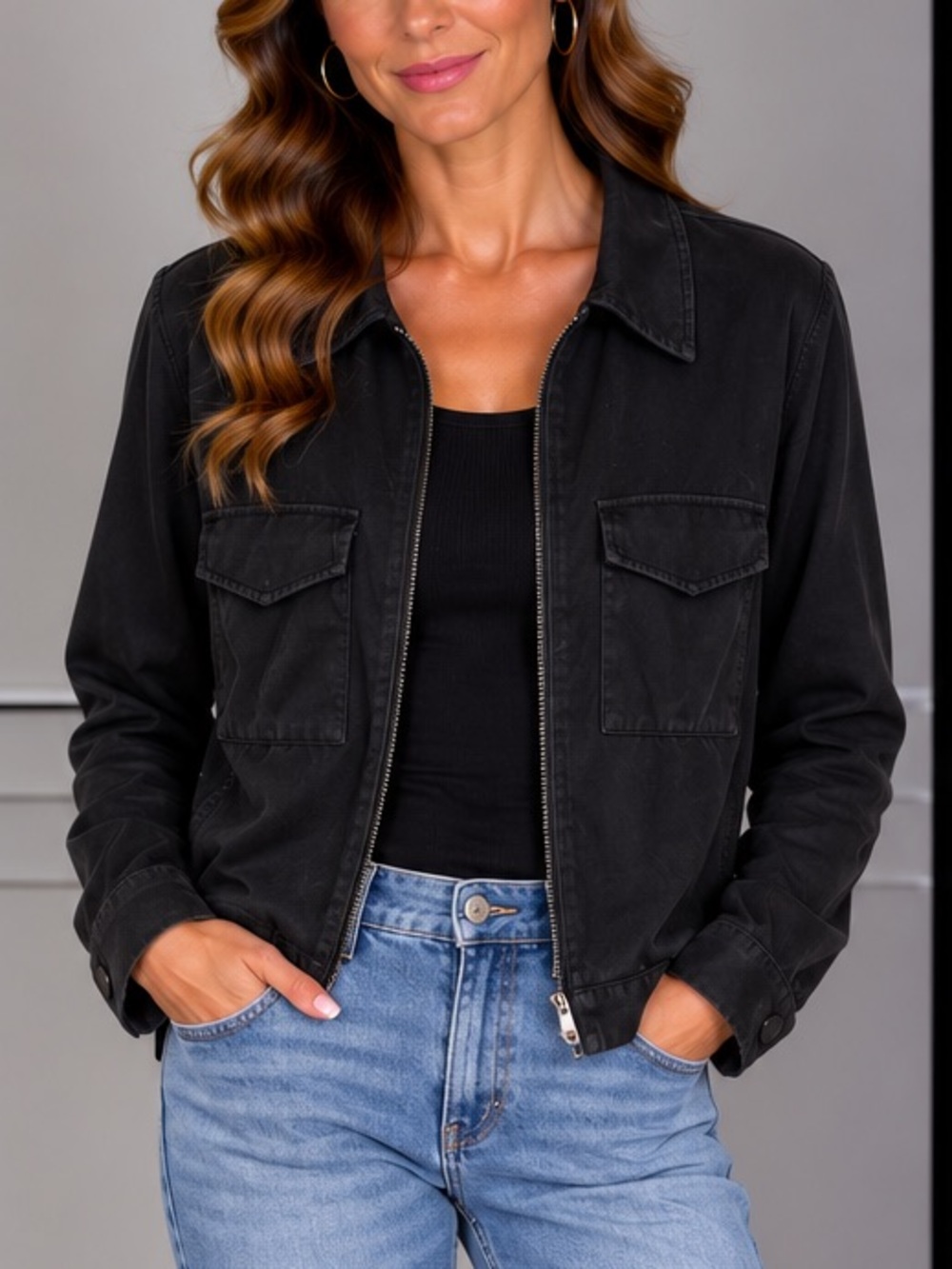 New Frontier Zip Jacket Black